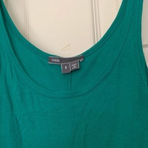 Vince Green Ribbed Tank Sz S
